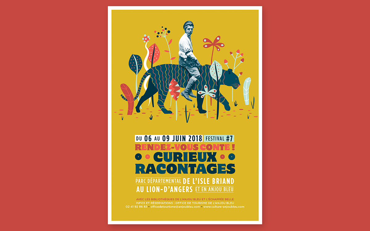 Affiche festival Rendez-vous Conte ! Curieux Racontages 2018