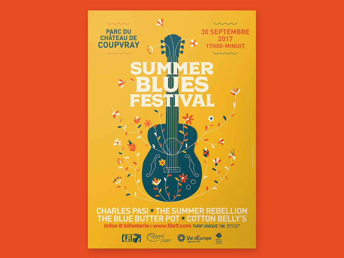 Affiche Summer Blues Festival édition 2017 à Coupvray