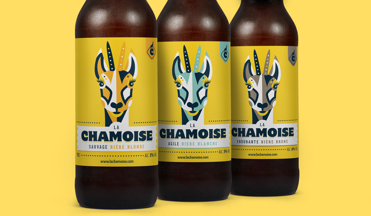 Étiquettes de bière La Chamoise micro brasserie