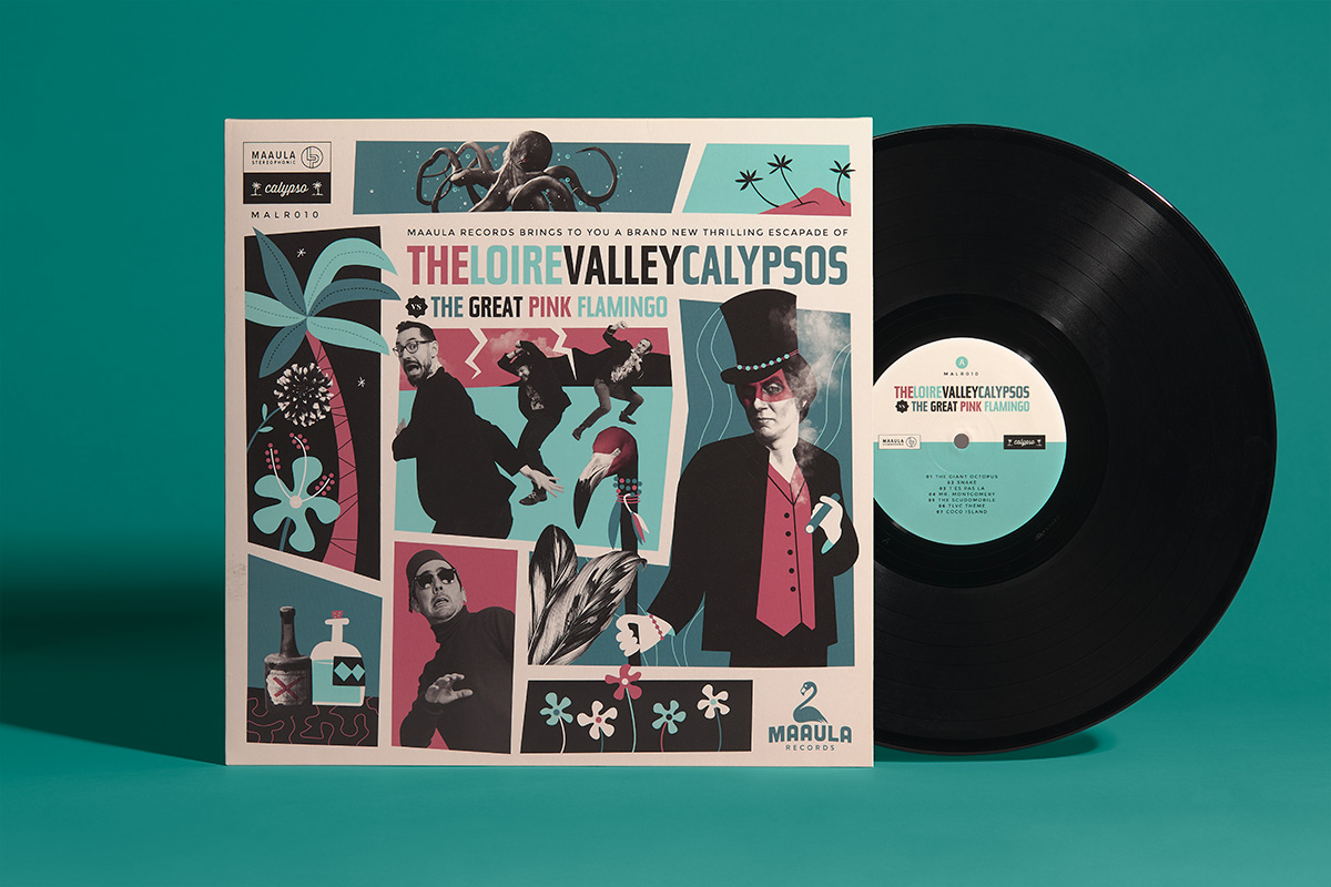 Pochette disque vinyle The Loire Valley Calypsos vs The Great Pink Flamingo