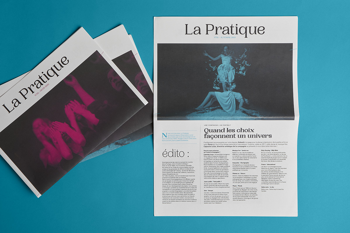 Journal La Pratique numéros 1 et 2 Antoine Gadiou, graphiste à Nantes