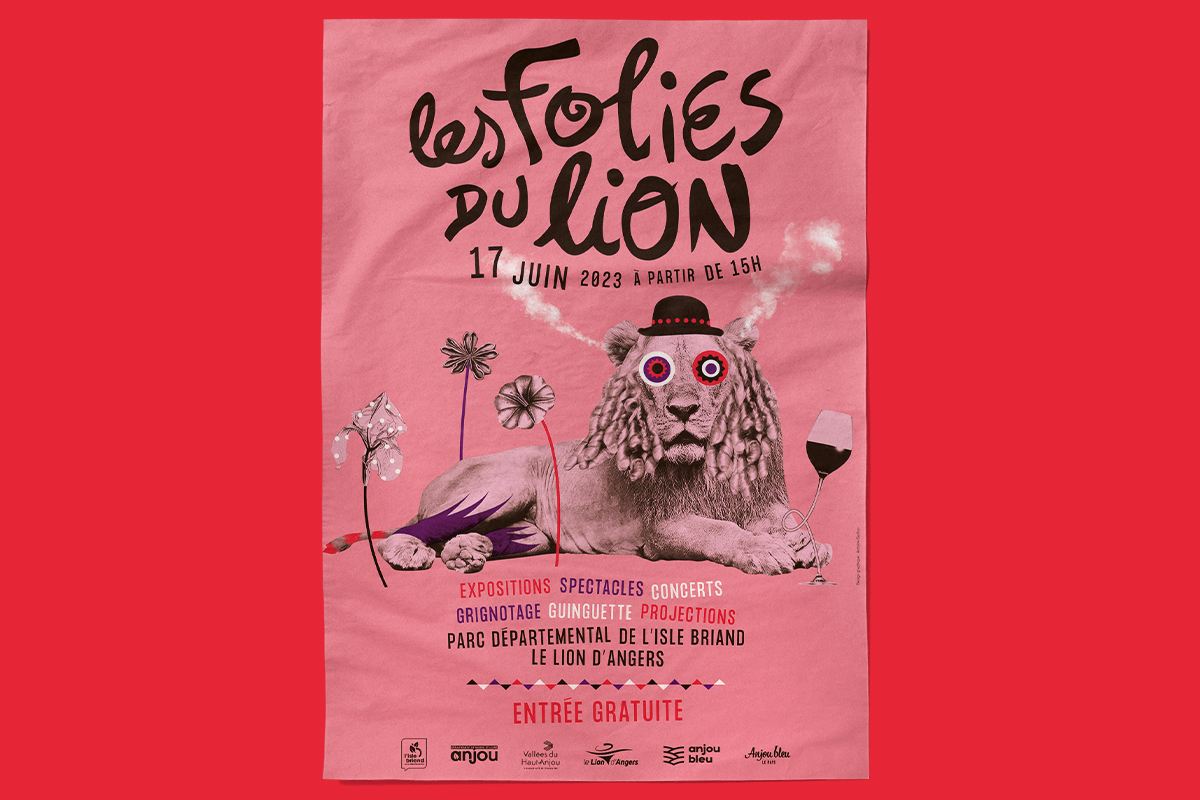 Affiche Les Folies du Lion 2023, par Antoine Gadiou