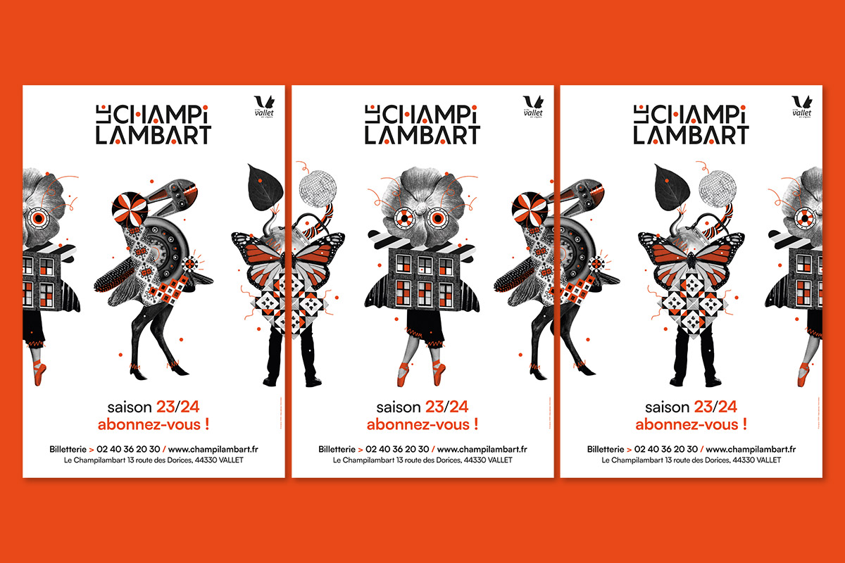 Affiches de saison 2023-2024 Le Champilambart, salle de spectacle à Vallet 44