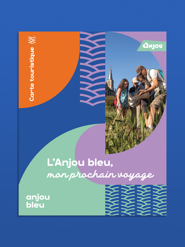 Couverture de la carte touristique de l'Anjou bleu