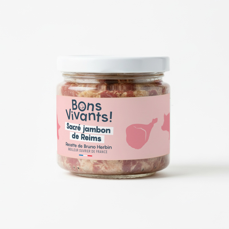 Pot de jambon de Reims, packaging Bons Vivants
