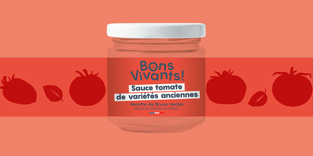 Packaging Bons Vivants épicerie fine, Sauce tomate